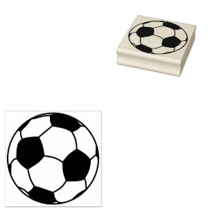 Tampons Encreurs Timbre d'art en bois de balle de football
