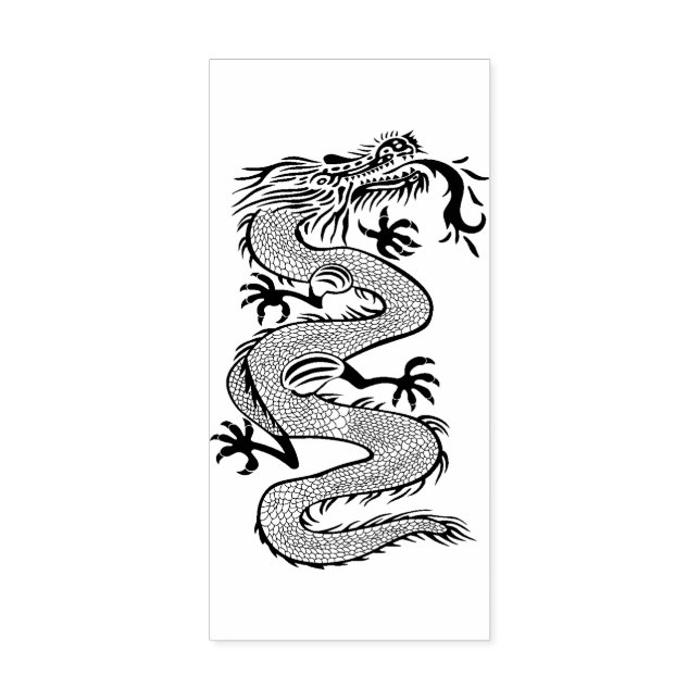 Tampons Encreurs Timbre d'art en bois de Dragon chinois (Impression)