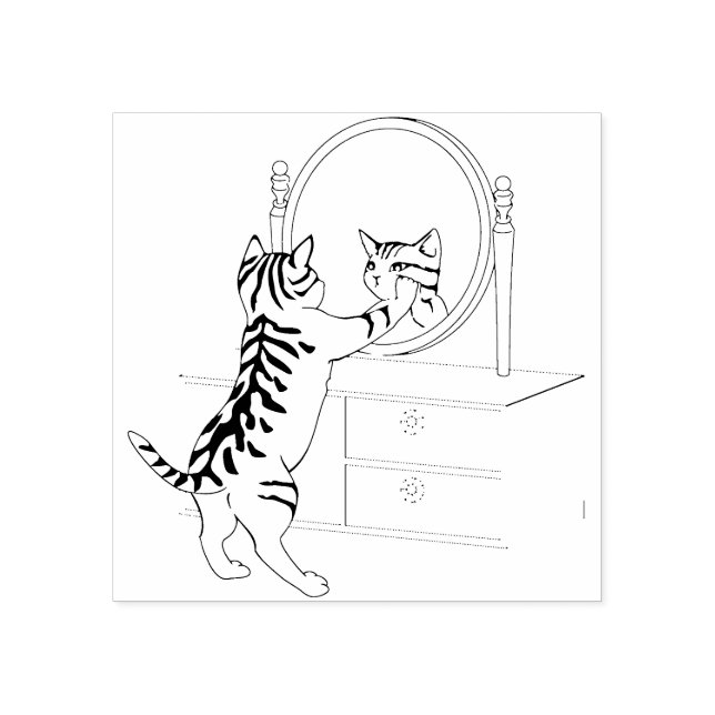 Tampons Encreurs timbre d'art pour chat beauté (Impression)