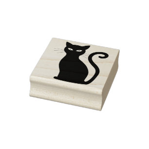 Tampons Encreurs Timbre d'art pour chat noir assis