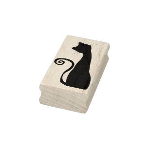 Tampons Encreurs timbre d'art pour chat silhouette