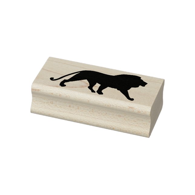 Tampons Encreurs timbre d'art silhouette de lion (Tampon)