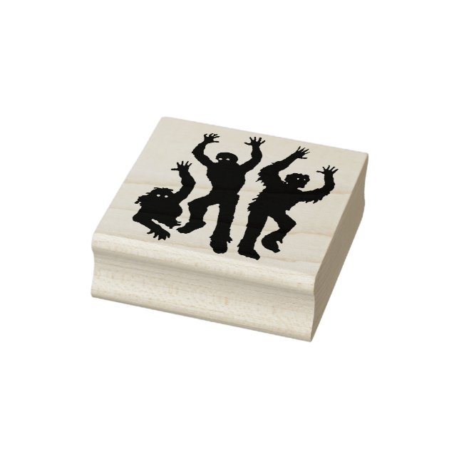 Tampons Encreurs Timbre d'art silhouette de trois monstres (Tampon)