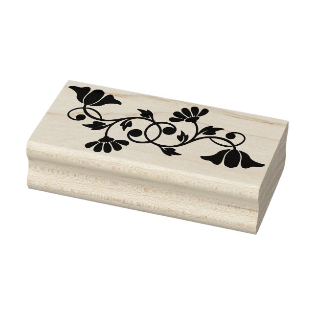 Tampons Encreurs timbre d'art silhouette fleurie (Tampon)