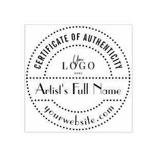 Tampons Encreurs Timbre d'authenticité pour artiste de la galerie d