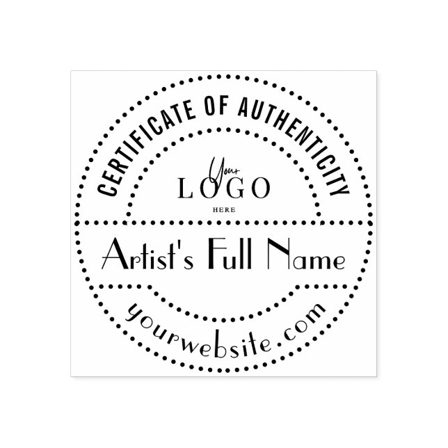 Tampons Encreurs Timbre d'authenticité pour artiste de la galerie d (Impression)