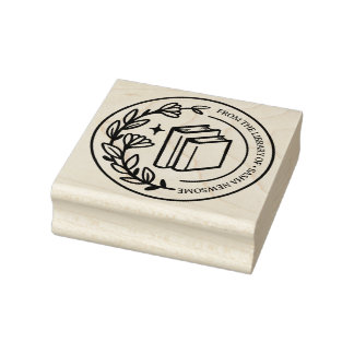 Tampons Encreurs Timbre de bibliothèque personnelle - Main illustré