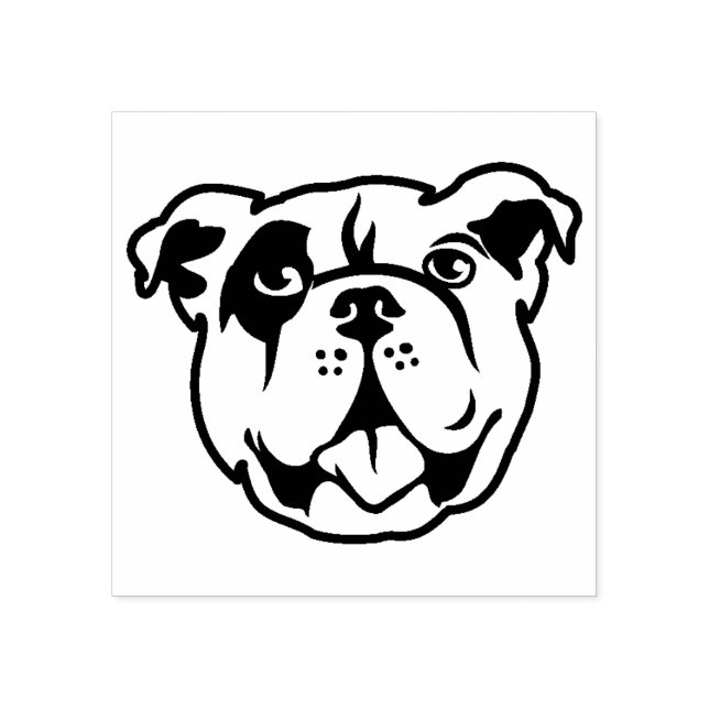 Tampons Encreurs Timbre de Bulldog anglais mignon (Impression)