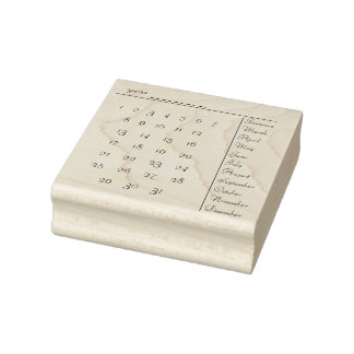 Tampons Encreurs timbre de calendrier