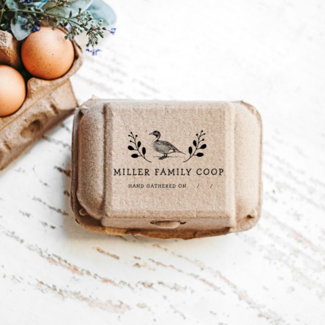 Tampons Encreurs Timbre de carton d'oeuf de canard de ferme rustiqu (Créateur téléchargé)