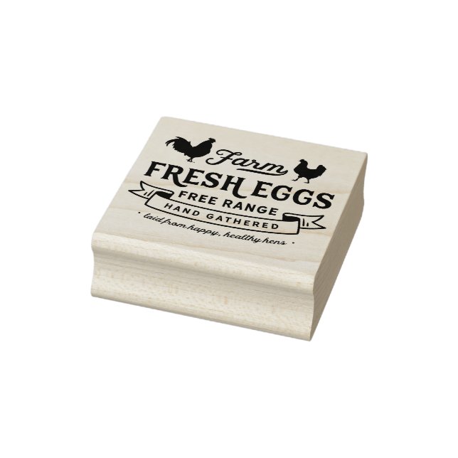 Tampons Encreurs Timbre de carton d'oeuf - Oeufs frais de ferme (Tampon)
