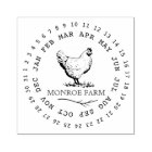 Timbre de carton d'œufs vintage ⎢Elevage de poulet