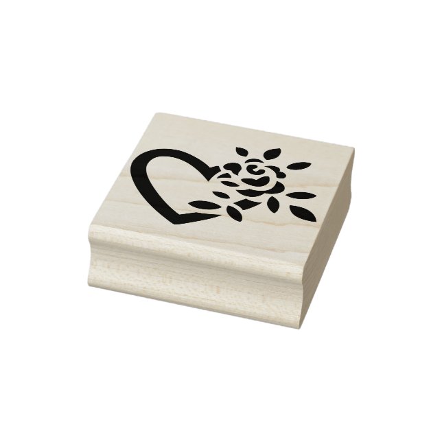 Tampons Encreurs timbre de coeur de fleurs (Tampon)