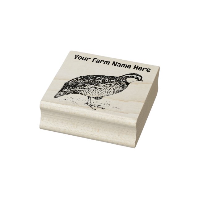 Tampons Encreurs Timbre de ferme à caille Bobwhite personnalisé (Tampon)