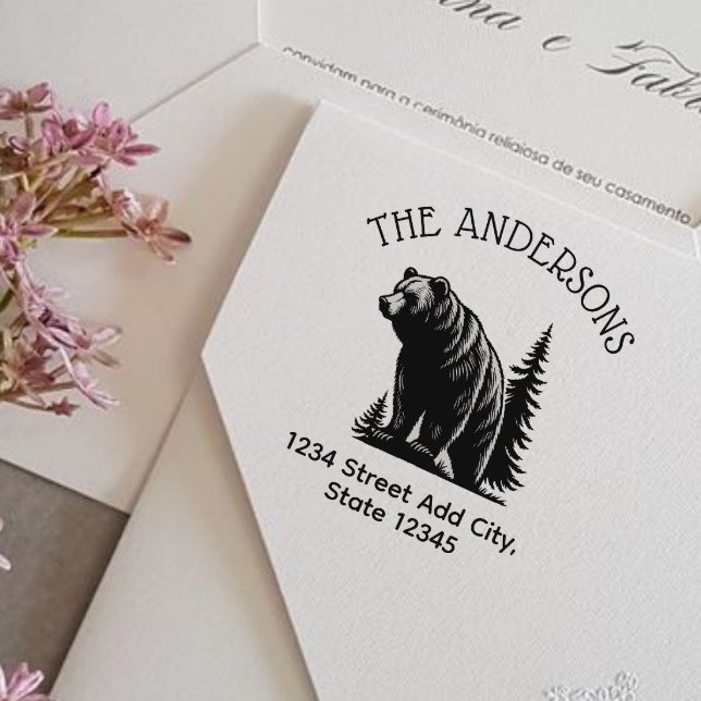 Tampons Encreurs Timbre de l'adresse de retour de l'ours (Créateur téléchargé)