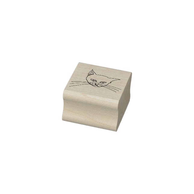 Tampons Encreurs Timbre de l'illustration de visage de chat (Tampon)