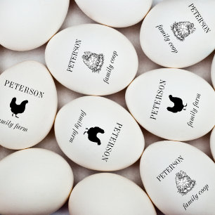 Tampons Encreurs Timbre d'oeuf   Famille Coop Minimaliste Rustique