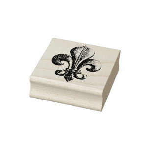 Tampons Encreurs Timbre du journal vintage Fleur de Lis