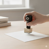 Timbre en bois 1x1 pouces personnalisé conçu pour