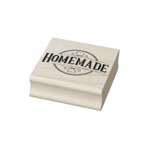 Tampons Encreurs Timbre en bois d'étiquette vintage fait maison