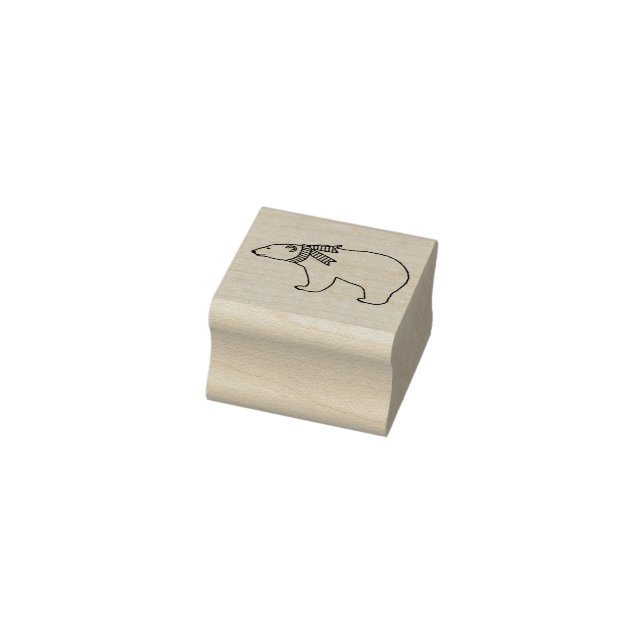 Tampons Encreurs Timbre en bois - Ours polaire (Tampon)