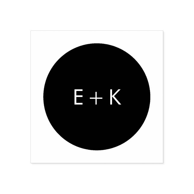 Tampons Encreurs Timbre en bois simple Monogramme circulaire (Impression)