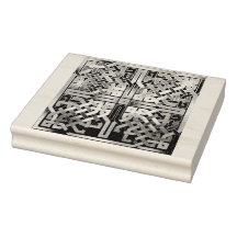 Timbre en caoutchouc Carré de noeud celtique