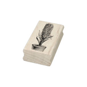 Tampons Encreurs Timbre en caoutchouc d'art de jacinthe mise en pot