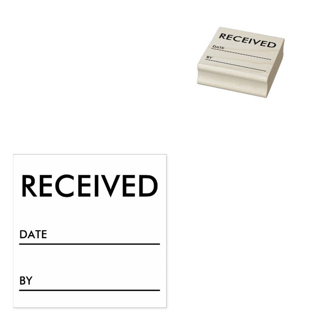 Tampons Encreurs Timbre en caoutchouc de bureau professionnel reçu (Tamponné)