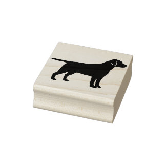 Tampons Encreurs Timbre en caoutchouc de chien du laboratoire noir