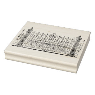 Tampons Encreurs Timbre en caoutchouc de la porte en fer forgé vint