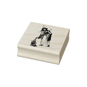 Tampons Encreurs Timbre en caoutchouc Halloween et sorcière de chat