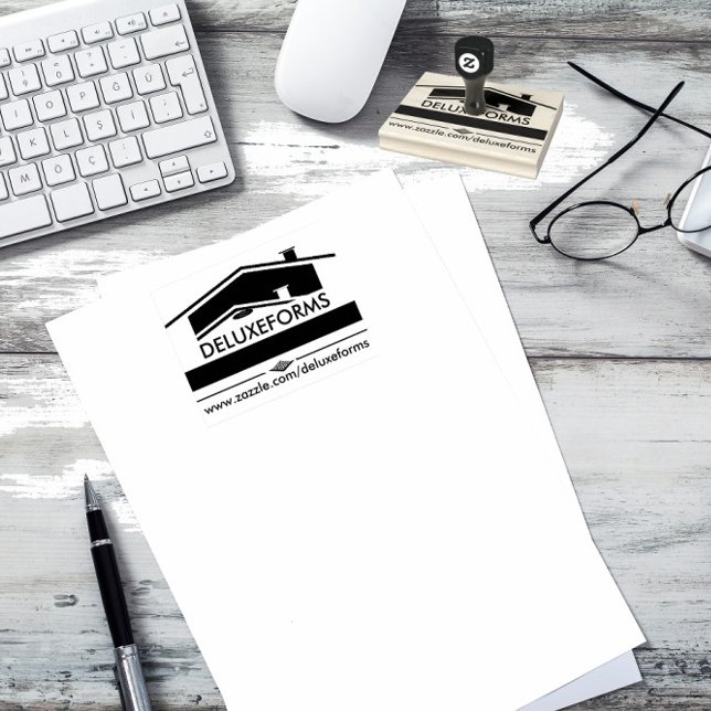 Tampons Encreurs Timbre en caoutchouc noir sur le toit (Créateur téléchargé)