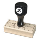 Timbre En Caoutchouc Personnalisé Bloqué