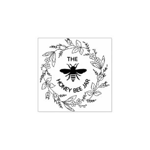 Tampons Encreurs Timbre en caoutchouc personnalisé - Jar de miel