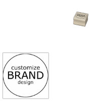 Timbre en caoutchouc rond Modèle du logo d'entrepr