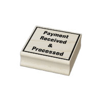 Timbre en caoutchouc simple "Paiement reçu et trai
