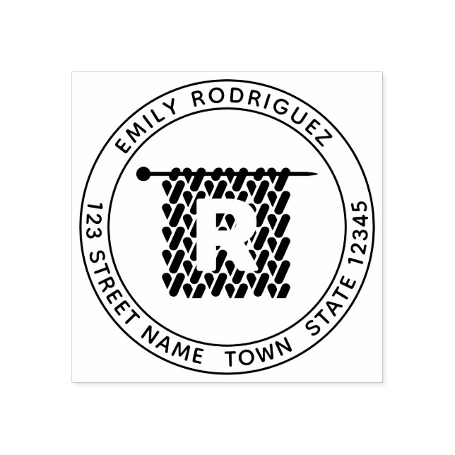 Tampons Encreurs Timbre en caoutchouc tricot (Impression)