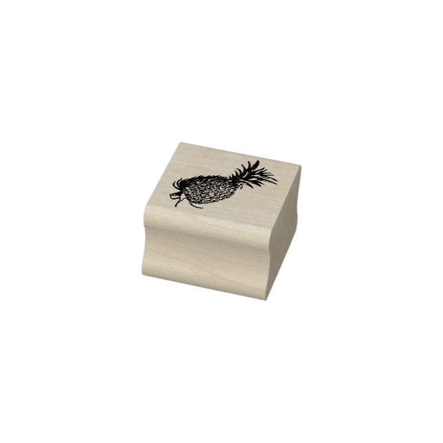Tampons Encreurs Timbre en caoutchouc tropique vintage ananas (Tampon)