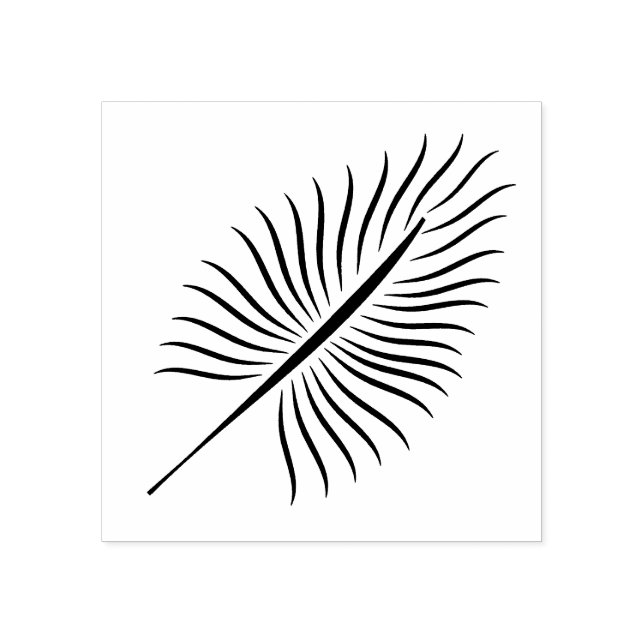 Tampons Encreurs Timbre feuille de palme, feuille tropicale (Impression)