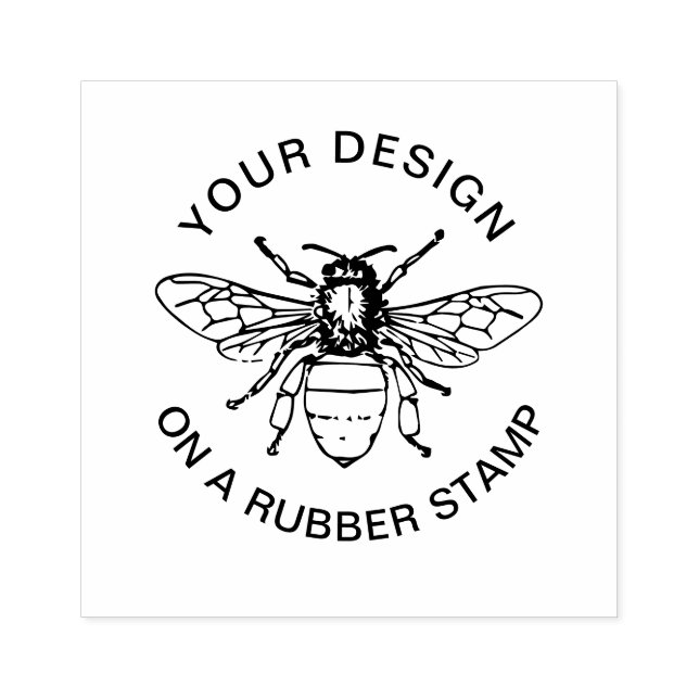 Tampons Encreurs Timbre personnalisé| Timbre d'abeille|éco (Impression)