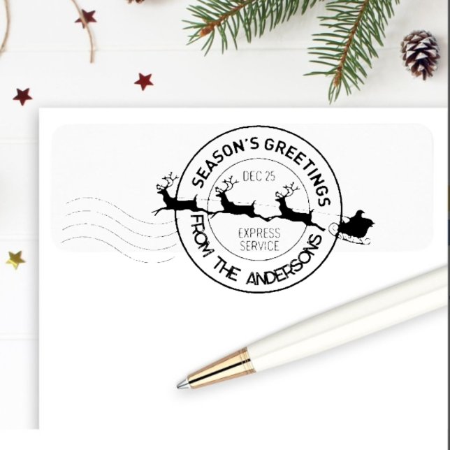 Tampons Encreurs Timbre postal personnalisé de la famille du pôle N (Créateur téléchargé)