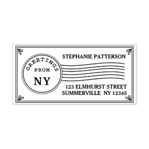 Tampons Encreurs Timbre Postal Salutations De Vous Adresse De Retou