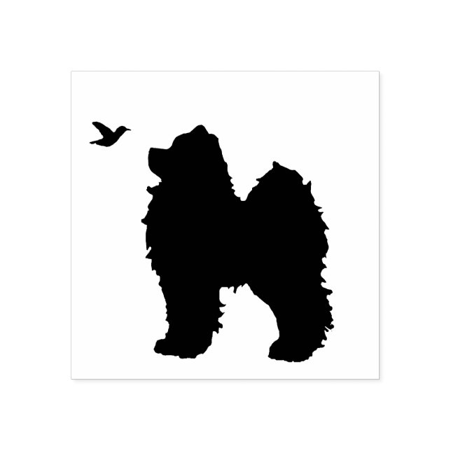Tampons Encreurs Timbre Samoyed Pup & Bird; 1" au-dessus de la surf (Impression)