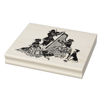 Tampons Encreurs Timbre Silhouette Art Déco - Musiciens