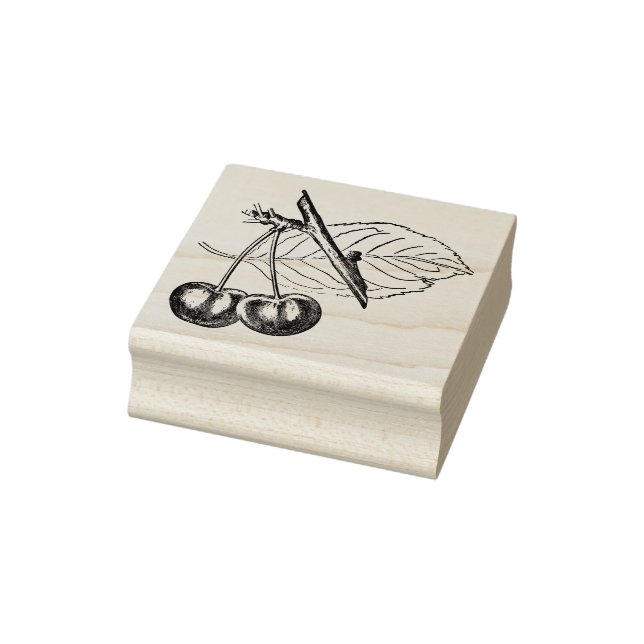 Tampons Encreurs Timbre vintage cerise (Tampon)