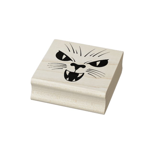 Tampons Encreurs Timbre Visage Cat Effrayant (Tampon)
