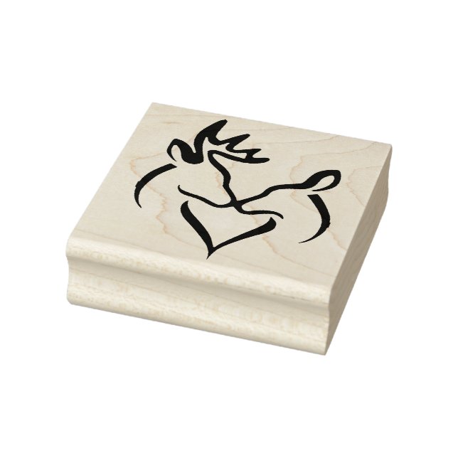 Tampons Encreurs Timbres d'art en bois / Buck et Doe (Tampon)