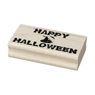 Tampons Encreurs Timbres d'art en bois d'Halloween/Casquette de sor
