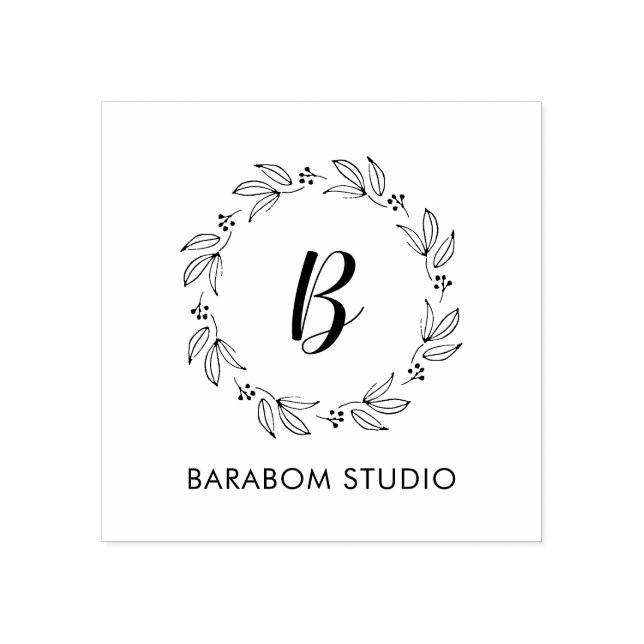 Tampons Encreurs Timbres de monogramme / logo minimaliste simple po (Impression)